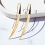 Silver Long Drop Sail Earrings, thumbnail 5 of 7