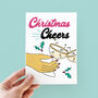 Christmas Cheers Retro Style Christmas Card, thumbnail 4 of 4