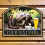 Tortoise And Beer Home Pub Sign Man Cave Sign, thumbnail 8 of 9