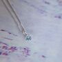 Sterling Silver Necklace With 5mm Sky Blue Topaz Pendant, thumbnail 3 of 4