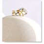 Cannes D’or Gold Flower Blossom Enamel Hoop Gift Earrings, thumbnail 2 of 4