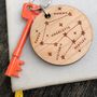 Personalised Family Constellation Wooden Key Ring, thumbnail 1 of 2