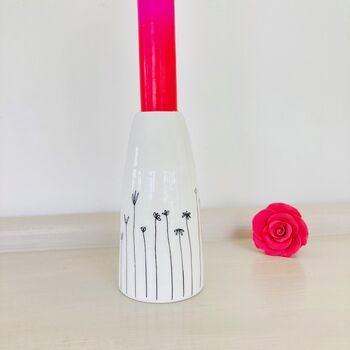 Porcelain Floral Candlestick, 9 of 12
