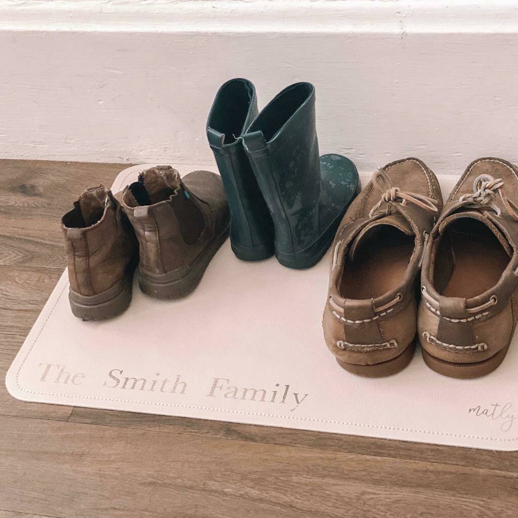 Personalised Family Boot And Shoe Mat, 1 of 12