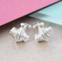Sterling Silver Long Coiled Charm Drop Earrings, thumbnail 6 of 10