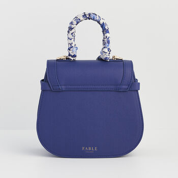 Blue Agnes Top Handle Saddle Bag, 6 of 9