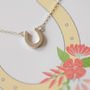 Silver Horseshoe Necklace On Personalised Gift Card, thumbnail 11 of 12