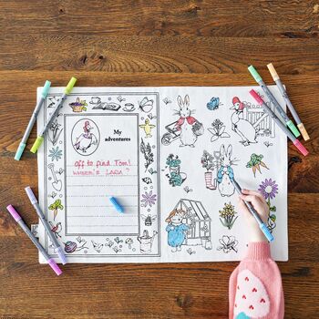 Jemima Puddle Duck Placemat + 10 Pens Kit, 3 of 7