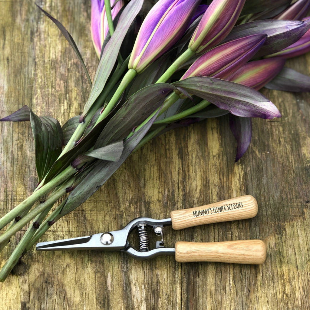 Personalised Wood Handled Flower Scissors, 1 of 3