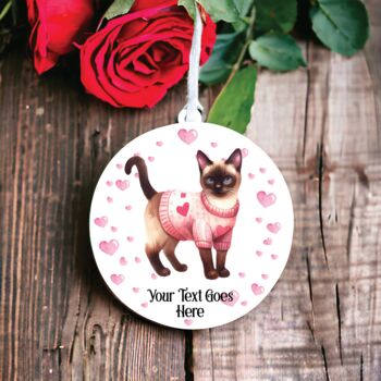 Personalised Siamese Love Decoration, 2 of 2