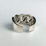 Sterling Silver Chunky Chain Adjustable Ring, thumbnail 4 of 5