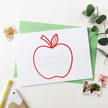 Personalised Thank You Teacher Handwriting Card, 3 of 8