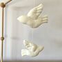 Linen Flying Birds Mobile Neutral Nursery Decor, thumbnail 6 of 6