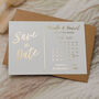 Foil Save The Date Calendar Wedding Invitations, thumbnail 1 of 7