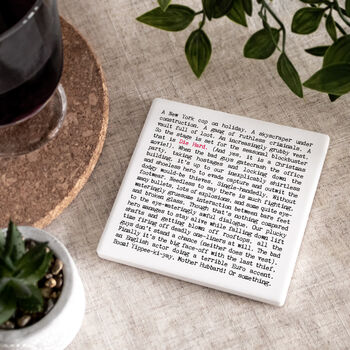 Die Hard Movie Plot Ceramic Coaster, Film Lover Gift, 2 of 7