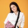 Floral Pink And Green Sling Bag Waxed Cotton Bag, thumbnail 1 of 4