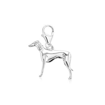 Greyhound Sterling Silver Jewellery Charm, 2 of 8