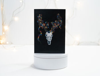 Deer With Christmas Lights Card, 2 of 4