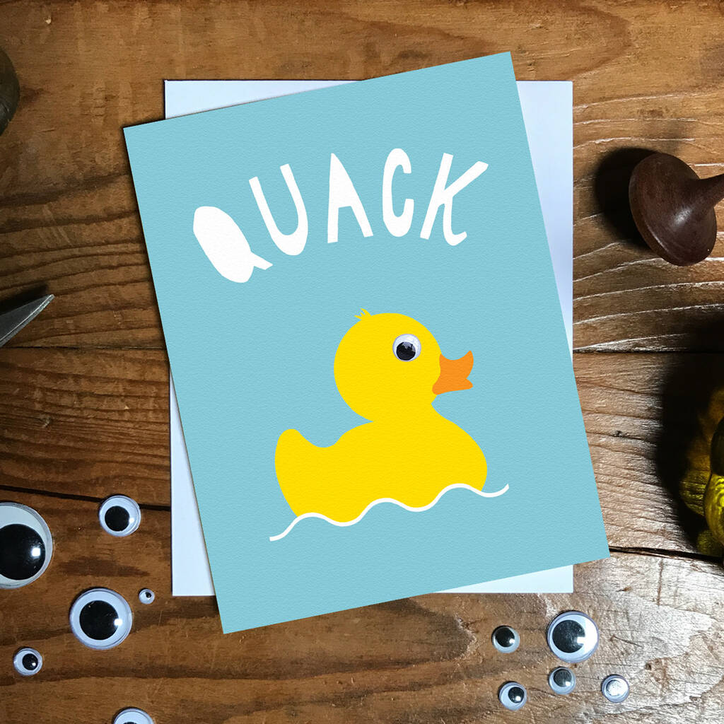 duck 'quack' birthday card by stripeycats | notonthehighstreet.com