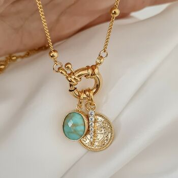 Turquoise Charm Necklace, 4 of 5