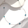 Sterling Silver Opals Necklace, thumbnail 2 of 10