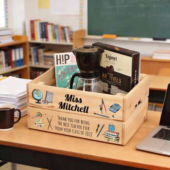 Teacher Hamper Treat Gift Box Crate, 2 of 3