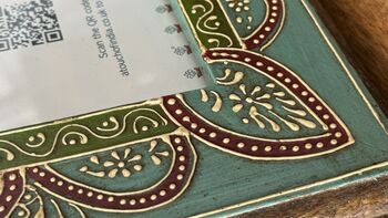 Indian Wood Picture Frame, Hand Painted Photo Frame, 4 of 12
