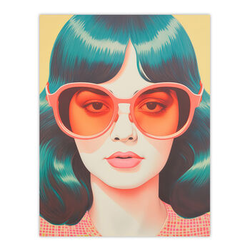 Too Cool To Call Retro 70s Portrait Wall Art Print, 6 of 6