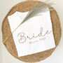 Personalised Embroidered Italic 'Bride' T Shirt, thumbnail 1 of 5