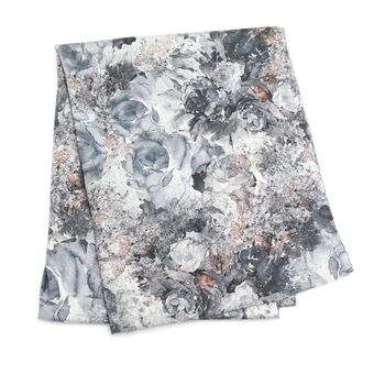 Winter Abstract Flowers Print Scarf, 5 of 10