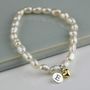 Personalised Freshwater Pearl Heart Bracelet, thumbnail 8 of 9