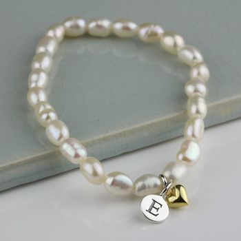 Personalised Freshwater Pearl Heart Bracelet, 8 of 9