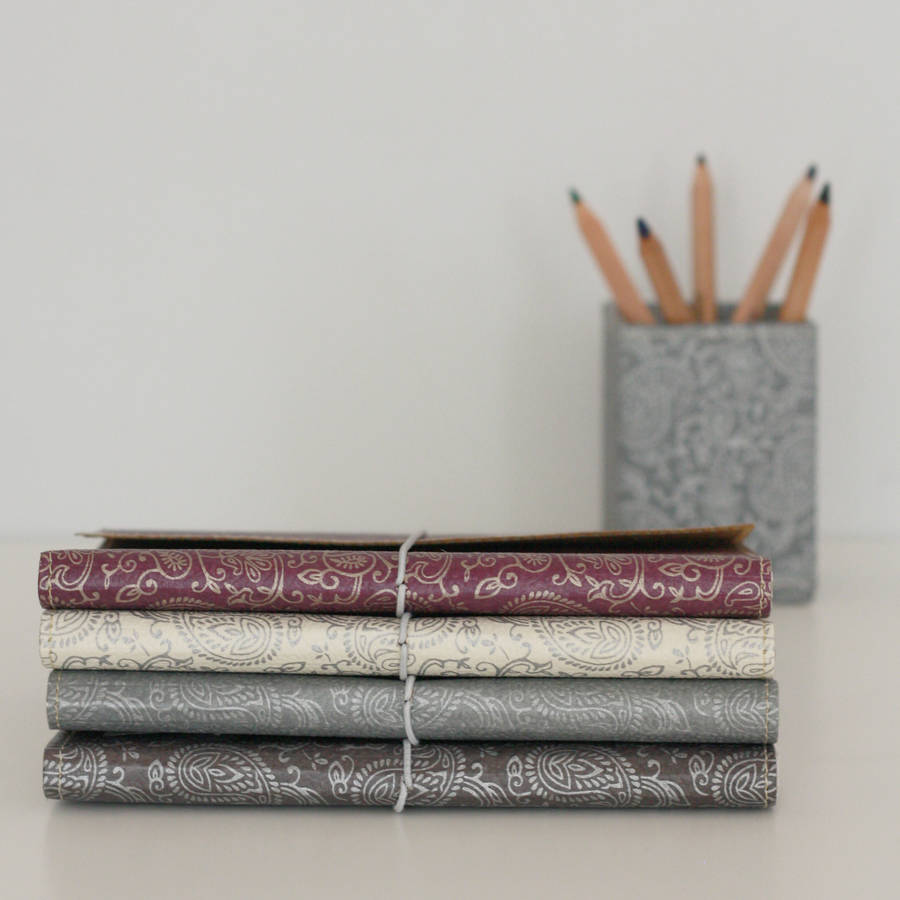 Recycled Paisley A5 Lined Notebook By Heart & Parcel