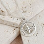 Travel Safe Outline Compass Personalised Necklace, thumbnail 9 of 12