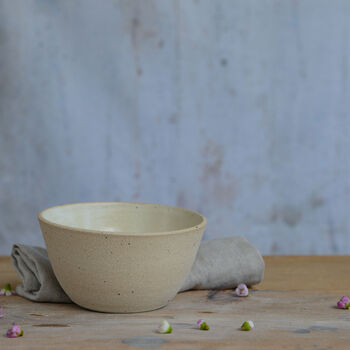 Handmade Stone Ceramic Cereal Bowl, 6 of 10