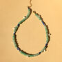 Green Gemstone Bead And Pearl Charms Necklace, thumbnail 1 of 5