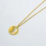 Gold Plated Sun Moon Small Round Disc Pendant Necklace, thumbnail 2 of 5