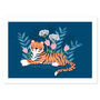 Illustrated Tiger A4 Art Print, thumbnail 3 of 3