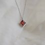 Sterling Silver Pendant Birthstone Necklace January Garnet, thumbnail 1 of 6