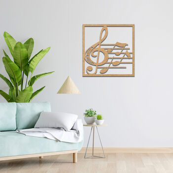 Wooden Music Notes And Clef Wall Art For Music Lovers, 6 of 8