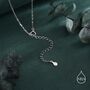 Enamel Lavender Pendant Necklace In Sterling Silver, thumbnail 3 of 12