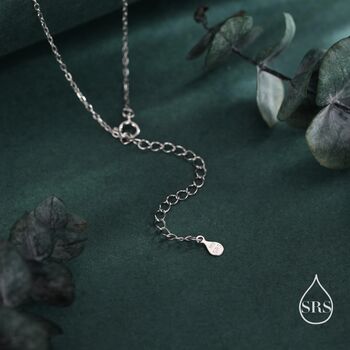 Enamel Lavender Pendant Necklace In Sterling Silver, 3 of 12