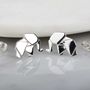 Stunning Silver Origami Elephant Earrings, thumbnail 2 of 6