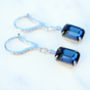 Blue Or Green Crystal Droplet Earrings, thumbnail 1 of 4