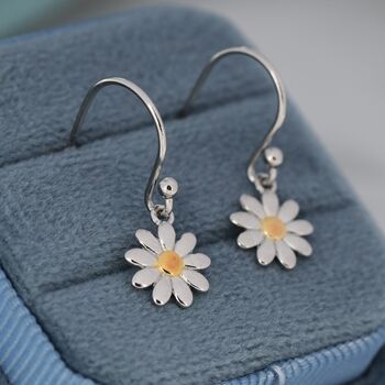 Little Daisy Flower Drop Hook Earrings, 4 of 11