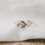 'Rose Fleur' Sterling Silver Rose Quartz Ring, thumbnail 2 of 4