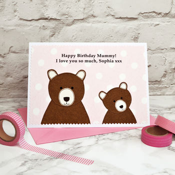 'Mummy Bear' Personalised Birthday Card, 3 of 6