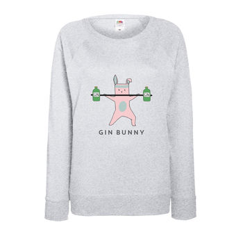 'Gin Bunny' Women's Sweatshirt, 2 of 4