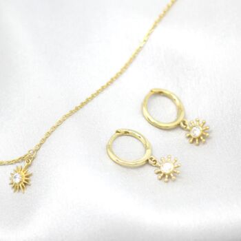 Calvados Sunburst Necklace And Earring Set, 8 of 12