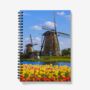 A5 Spiral Notebook Featuring Dutch Windmills, thumbnail 1 of 2